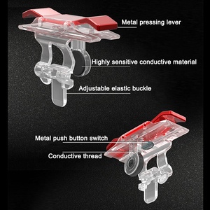 E9 <span class=keywords><strong>Mobile</strong></span> <span class=keywords><strong>Phone</strong></span> Shooter <span class=keywords><strong>Controller</strong></span> Trigger Game Mount Suporte Clip Grip Stand Botão De Fogo Apontar Chave L1R1 Joysticks Gamepad Trigger - Product Image 5