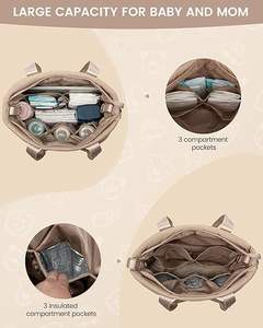 BSCI Factory Grand <span class=keywords><strong>sac</strong></span> fourre-tout de voyage imperméable avec matelas à <span class=keywords><strong>langer</strong></span> confortable pour les parents en déplacement - Product Image 3