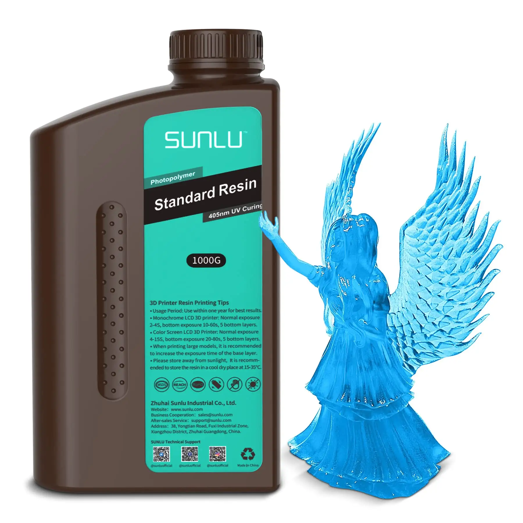 SUNLU 3D-Druckerharz 405nm UV-härten des Standard-Photopolymer-Schnell harz für 4K/8K LCD/DLP/SLA 3D-Druck