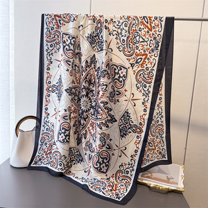 Luxury <strong>Silk</strong> <strong>Scarf</strong> Producer 180*90 Brown Leopard Print Elegant <strong>Silk</strong> Body Scarfs With Butterfly for <strong>Women</strong> Belly Dancing - Product Image 6