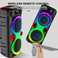 Haut-parleur ZQS8275 de 8 pouces avec éclairage LED RVB, recharge sans fil, design portable et poignée pour une utilisation en intérieur/extérieur
