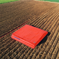 Couverture de bâche PE rouge Couverture de durcissement de béton imperméable pour une utilisation sur la route Bâches isolées Ripstop tissées pour les textiles de maison de voitures