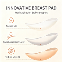 Almohadillas Adhesivas de Silicona Invisibles OEM ODM Personalizadas para Sujetador, Impermeables, con Efecto Push-Up para Vestidos sin Espalda y Bodas