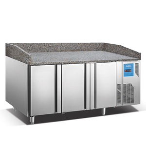 Table <span class=keywords><strong>de</strong></span> préparation <span class=keywords><strong>de</strong></span> sandwich et <span class=keywords><strong>de</strong></span> pizza commerciale réfrigérateur refroidissement par air comptoir à température unique Station <span class=keywords><strong>de</strong></span> préparation des aliments à 3 portes - Product Image 1