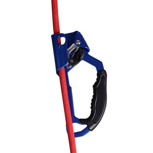 CE certified high altitude rock climbing 4KN blue hand ascender for climbing