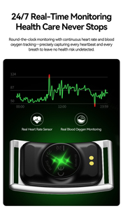 HGMIA Smartwatch Ultra-sottile Senza Schermo Goodix GR5515I0ND Monitoraggio 24/7 di Frequenza Cardiaca/Ossigeno nel Sangue, Tracciamento del Sonno, 128 Tipi di Esercizio, IP68 - Product Image 2