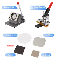 Machine à fabriquer des aimants de réfrigérateur souvenir 63,5 x 63,5 du fabricant, kit de fabrication d'aimants photo DIY 2,5 x 2,5 avec consommables