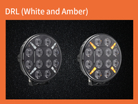 BRTLED Nouveau Phare LED de Conduite et de Croisement Haute Puissance 9 Pouces 120W Homologué E-mark pour Camion, Véhicule Tout-Terrain et 4x4