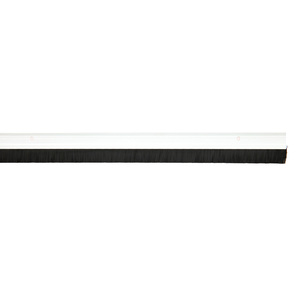 Guarnizione per porta in metallo bianco con spazzola, 1 metro - Product Image 1