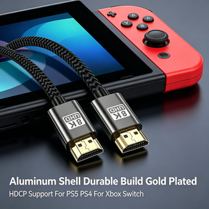 8K 60Hz HDMI 2.1 电缆 4K 240Hz 超高清 HDR 编织 HDMI 电缆 高速高清电视线 适用于 PS5 PS4 Xbox 显示器 电视 投影仪 游戏 - Product Image 6