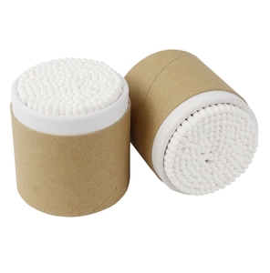 กระดาษคราฟท์ก้านไม้ไผ่แบบใช้แล้วทิ้งสำลีก้าน200กล่องกระดาษคราฟท์สำหรับใช้ทำความสะอาดหู - Product Image 1