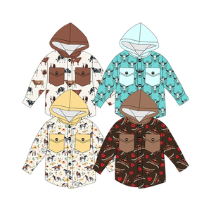 <span class=keywords><strong>Giacca</strong></span> per Bambine con Cappuccio Stile Western Autunnale Personalizzata Boutique Manica Lunga in Spugna Francese - Product Image 1