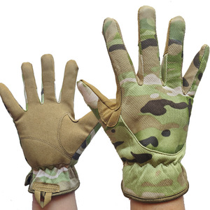 Full-Finger Tactical <strong>Gloves</strong> for Training Outdoor Motorcycling-Black Green Tan <strong>Camouflage</strong> for Cycling Sports Casual Fishing - Product Image 1