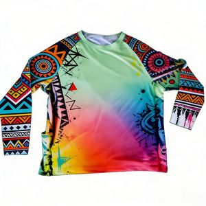 เสื้อแรชการ์ดป้องกันแสงแดด UPF30+ สำหรับทุกเพศทุกวัย ระบายอากาศได้ดี ซับเหงื่อ เหมาะสำหรับตกปลา พายเรือ และกีฬากลางแจ้ง รับสกรีนโลโก้ - Product Image 1