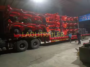 2-Achs-Stahlcontainer-Sattelauflieger 30 Tonnen 20ft 40ft 45ft Flachbettanhänger mit Doppelbremsanlage für Logistik an Ivoorküsten-Ports - Product Image 6