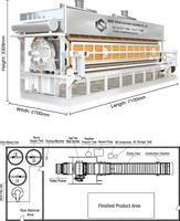 Machine à plateaux à œufs entièrement automatique à haut rendement et grande capacité, pour le moulage de pâte à partir de papier recyclé, avec pompe, roulement et moteur durables et stables