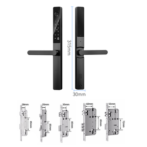 Kasman Source Price Slim Puerta corredera Cerradura inteligente Manija de puerta de entrada dorada Deslizante Tuya Tt Lock Cerradura de puerta con contraseña inalámbrica - Product Image 5