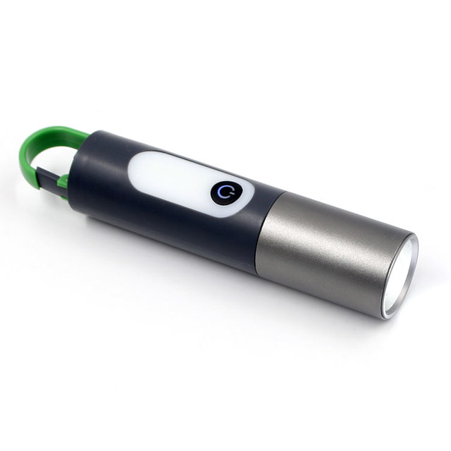 New Type-C Rechargeable Mini Zoomable Flashlight LED COB Torch for Outdoor Hiking Camping Working