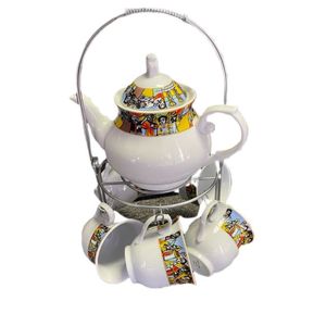 Juego de Té de 14 Piezas con Soporte, Diseño <span class=keywords><strong>Habesha</strong></span> Zuria, Gran Venta 2022 - Product Image 1