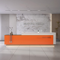 Bureau d'accueil moderne en bois massif durable de style chinois pour hôtel, salon, spa et usage commercial