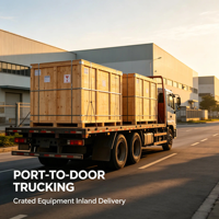 Service de transport routier de fret pour équipements surdimensionnés encadrés – Transport sur autoroute