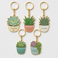 Porte-clés Succulentes Personnalisés de Haute Qualité du Fabricant, Mini Figurines de Plantes, Porte-clés à Motif de Plante Verte, Souvenir pour Jardiniers
