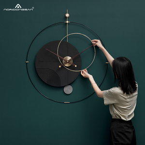 Noridongsan Decorazione Della Casa Semplice in fibra di vetro <span class=keywords><strong>Orologio</strong></span> altalena, tre anello <span class=keywords><strong>orologio</strong></span> creativo, cerchio moderno <span class=keywords><strong>orologio</strong></span> per soggiorno/ufficio - Product Image 6