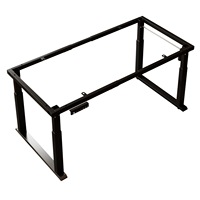 Bureau électrique réglable en hauteur à quatre pieds et quatre poteaux en métal avec double moteur pour la maison, l'étude et le bureau