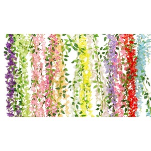 Guirnaldas de Glicinia Artificiales, Flores Decorativas para Techo, Flores de Plástico para Colgar en la Pared, 6 pies, Multicolor - Product Image 2