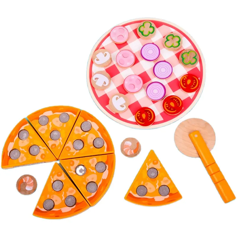 Euroucky 피자 나무 감각 컵 요리 장난감 놀이 세트 어린이 주방 세트 장난감