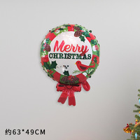 Ballon en aluminium en forme de couronne de Noël pour la décoration de fête de Noël, mur, fenêtre, maison, vacances