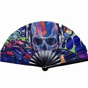 Éventail en bambou personnalisé de 33 cm, tissé à la main, pliable, écologique, pour mariage, concert, accessoire peint vierge - Product Image 5