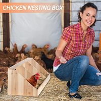 JQ Boîtes de ponte polyvalentes à 3 compartiments pour poules, nichoirs en bois triples pour canards et volailles