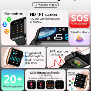 Neue Reloj Inteligente TK50 Smartwatch mit Taschenlampe SOS-Hilfe BT-Anruf KI-Sprachassistent Multi-Sport-Modi Gesundheits-Smartwatch - Product Image 4