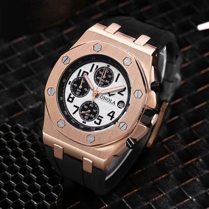 Relojes de Lujo para Hombre, Diseño Moderno, Plateados, Resistentes al Agua, de Cuarzo, para Buceo - Product Image 4
