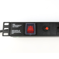 Prise de courant 1u pdu en alliage d'aluminium, connecteur standard allemand, 8 bits pour insertion d'ingénierie de armoire, livraison gratuite