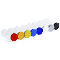 Vente en gros de flacons en verre transparent de 3 ml à 30 ml avec logo personnalisé et bouchons colorés pour l'emballage de cosmétiques et d'extraits végétaux