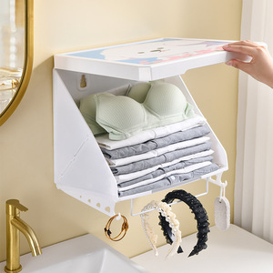Waterproof Thickened Foldable Plastic PE Square Wall-Mounted <b>Storage</b> <b>Box</b> 10-20L Capacity for Bathroom Toilet Punch-Free Mounting - Product Image 3