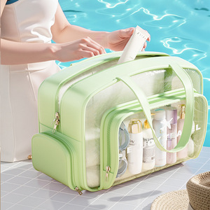 <b>Toiletry</b> Bag Large Capacity Dry Wet Separation Beach Travel Shower Bag With Shoe Compartment Waterproof Bathroom Tote - Product Image 1