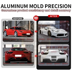 Kit de Carrocería de Alta Calidad Estilo LB GT en FRP para Ferrari 458, Incluye Parachoques Delantero, Capó, Faldones Laterales y Alerón - Product Image 3