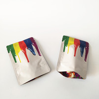 En stock et sur mesure, bonbons médicamenteux de 600 mg, emballages de bonbons comestibles, emballages arc-en-ciel, sachets