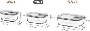 Meilleures ventes : Contenant alimentaire en verre avec couvercle hermétique à un clic, compatible micro-ondes - Product Image 2