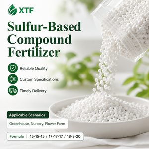 Fertilizante NPK a Base de Azufre para Mejorar la Fertilidad del Suelo <span class=keywords><strong>15</strong></span>-<span class=keywords><strong>15</strong></span>-<span class=keywords><strong>15</strong></span> 25-7-8 Especificaciones Personalizables Fertilizante Bioactivo Venta al por Mayor de Fábrica - Product Image 1