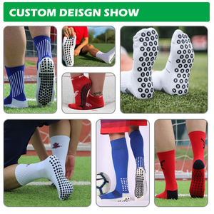 Meia de Futebol Personalizada com Logo, Respirável, Antiderrapante, Meia de Futebol com <span class=keywords><strong>Grip</strong></span> Personalizado - Product Image 4