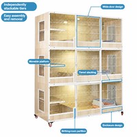 Villa pour chat en bois massif, espace extra-large, cage pour chat résistante à l'humidité, maison pour chat d'intérieur, nid pour chat, armoire pour chat