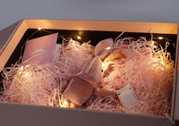 Portefeuille de luxe tasse de bouteille d'aromathérapie boîte d'emballage cadeau boîte de bonbons rose en papier de carton rigide avec ruban