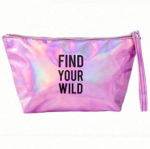 Bolsa de Maquillaje Ligera para Mujer, Diseño Moderno, con Cierre de Cremallera, PVC Láser, Bolsa de Cosméticos Holográfica, Bolsa de Aseo - Product Image 3