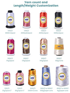 Nhà Máy Bán Buôn 120D/2 Vàng 100% Polyester Lụa Thêu Chủ Đề Nhuộm Sợi Filament Sợi Cho Dệt Kim Và Crochet - Product Image 5