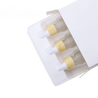 Bouteille d'huile essentielle de 10ml flacon compte-gouttes gradué sérum Essence emballage vert Mini bouteille en verre cosmétique sérigraphie bleu