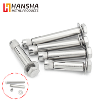 Vis d'expansion hexagonales en acier inoxydable 304, goujons d'ancrage mécaniques pour fondations en béton, type manchon d'expansion M6-M24